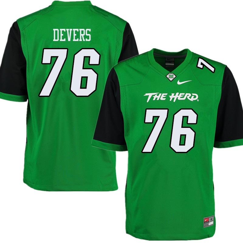 Men #76 Nathaniel Devers Marshall Thundering Herd College Football Jerseys Sale-Green